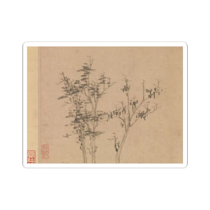 Ni Zan - Wind among the Trees on the Riverbank - 1363 v6 - STICKER Vinyl Kiss-Cut Decal