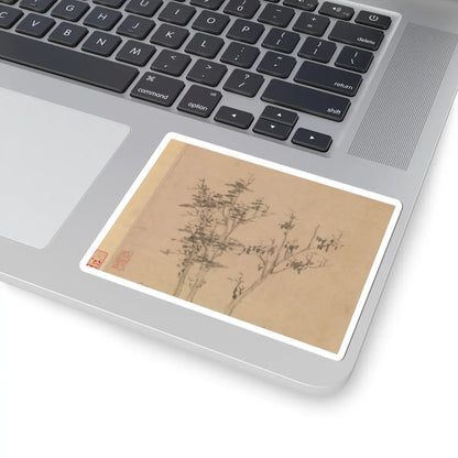 Ni Zan - Wind among the Trees on the Riverbank - 1363 v6 - STICKER Vinyl Kiss-Cut Decal