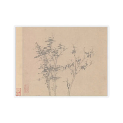 Ni Zan - Wind among the Trees on the Riverbank - 1363 v6 - STICKER Vinyl Kiss-Cut Decal