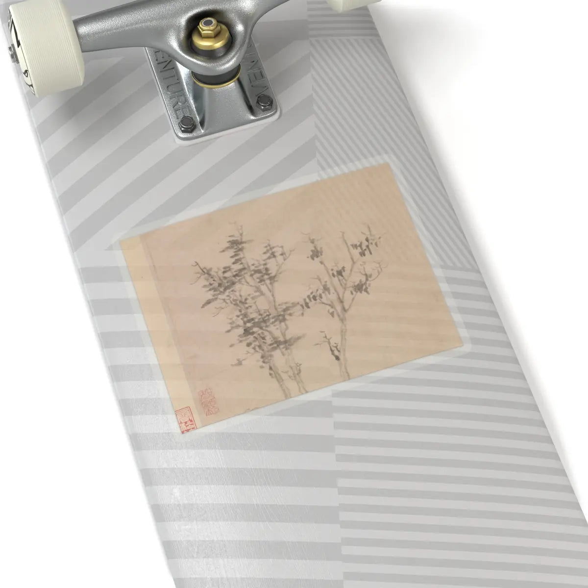 Ni Zan - Wind among the Trees on the Riverbank - 1363 v6 - STICKER Vinyl Kiss-Cut Decal