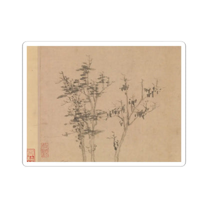 Ni Zan - Wind among the Trees on the Riverbank - 1363 v6 - STICKER Vinyl Kiss-Cut Decal