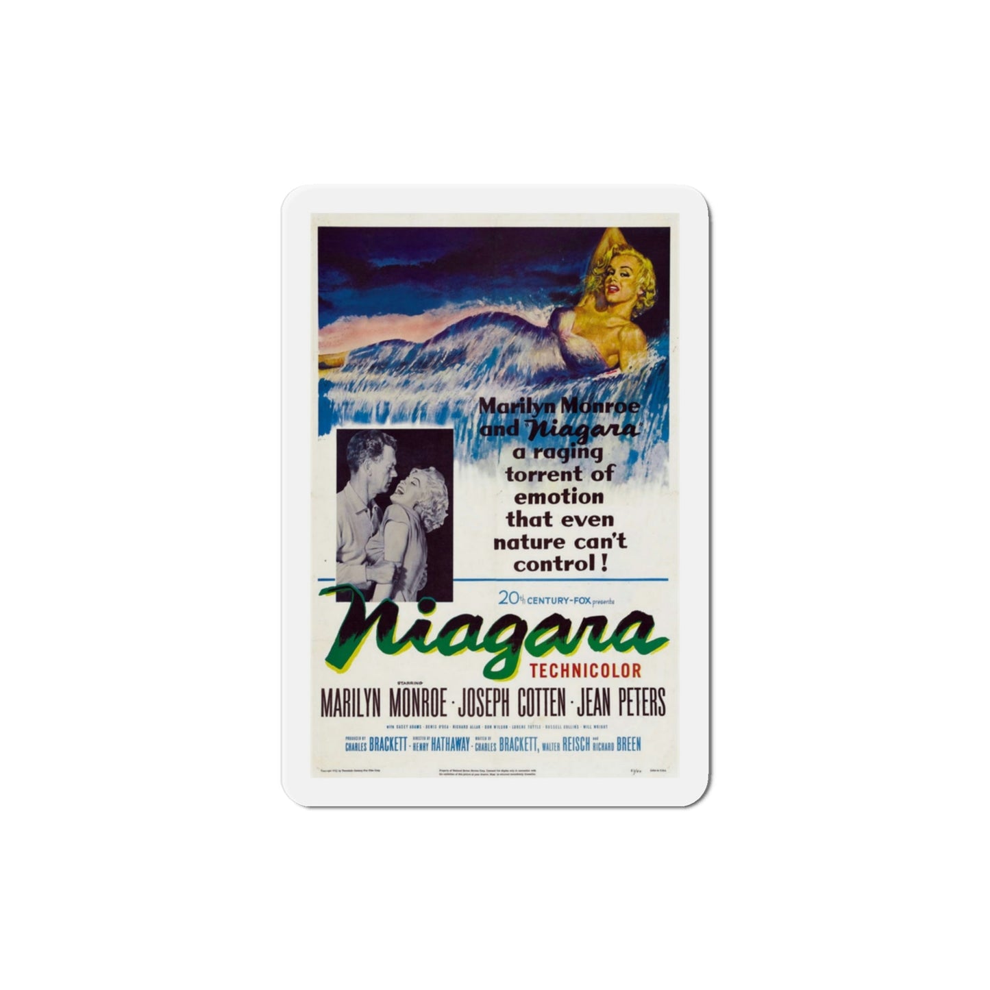 Niagara 1953 Movie Poster Die-Cut Magnet-3 Inch-The Sticker Space