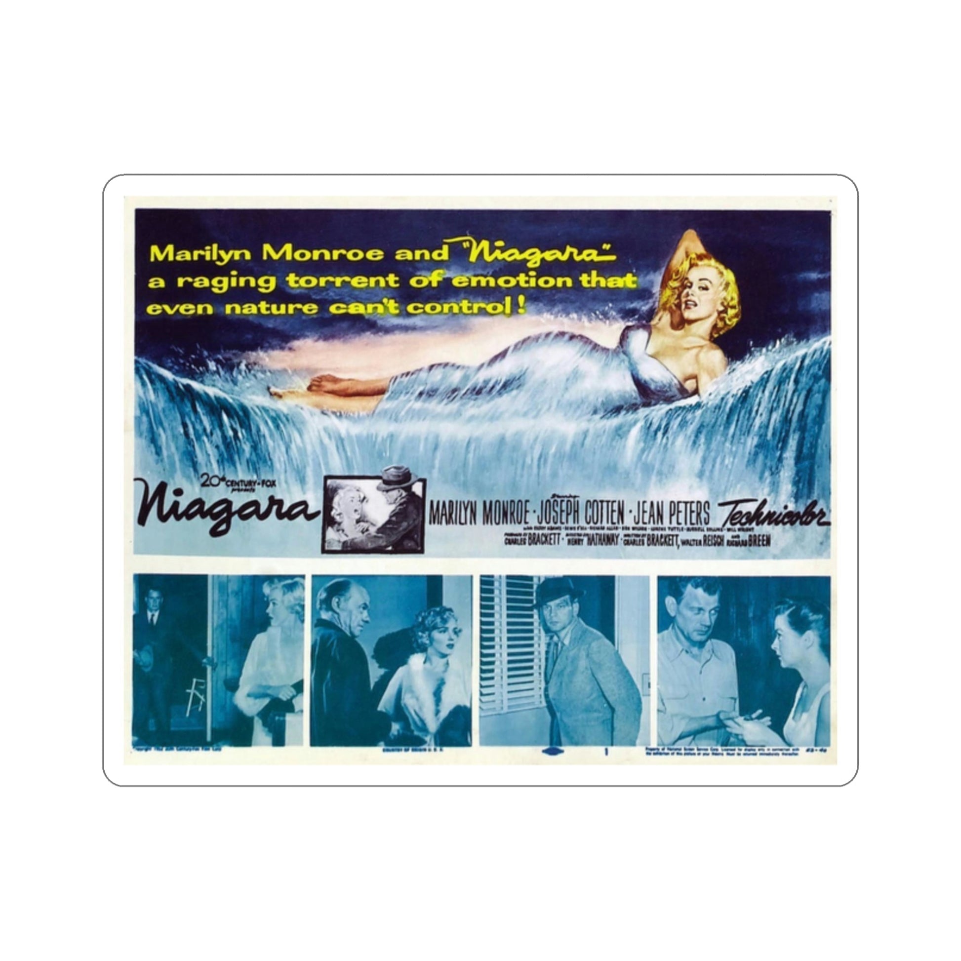 Niagara 1953 v2 Movie Poster STICKER Vinyl Die-Cut Decal-2 Inch-The Sticker Space