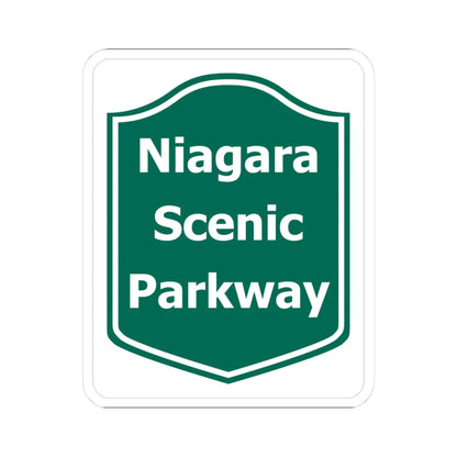 Niagara Scenic Pkwy Shield (New York) (Road Sign) STICKER Vinyl Kiss-Cut Decal 3 Inch White - The Sticker Space