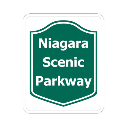 Niagara Scenic Pkwy Shield (New York) (Road Sign) STICKER Vinyl Kiss-Cut Decal 6 Inch White - The Sticker Space