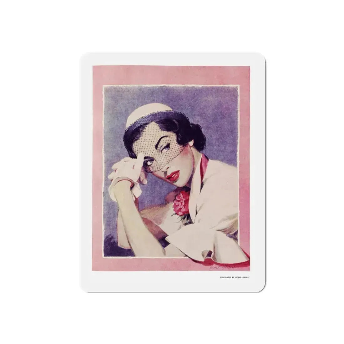 Nice People Don't Get Jealous, Chatelaine, March 1951 (Magazine Illustration) Refrigerator Magnet 6 Inch - The Sticker Space