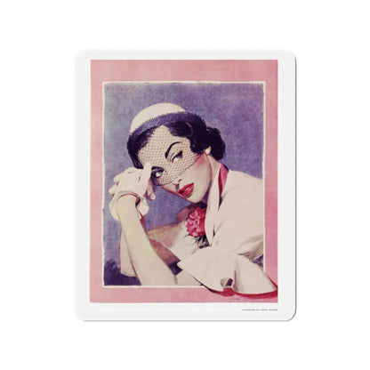 Nice People Don't Get Jealous, Chatelaine, March 1951 (Magazine Illustration) Refrigerator Magnet - The Sticker Space