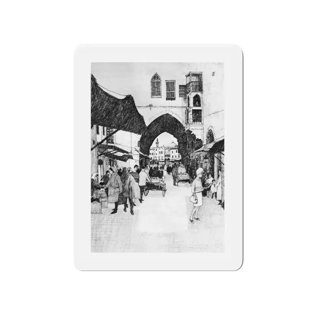 Nice To Know You by Enid Gwynne, Woman's Realm, 1969 (Magazine Illustration) Refrigerator Magnet 4 Inch - The Sticker Space