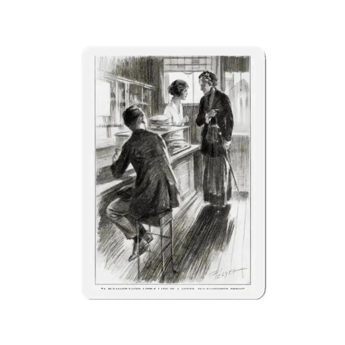 Nid and Nod (1), St. Nicholas magazine, February 1923 (Magazine Illustration) Refrigerator Magnet 2 Inch - The Sticker Space