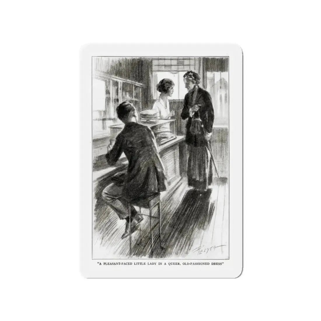 Nid and Nod (1), St. Nicholas magazine, February 1923 (Magazine Illustration) Refrigerator Magnet 3 Inch - The Sticker Space