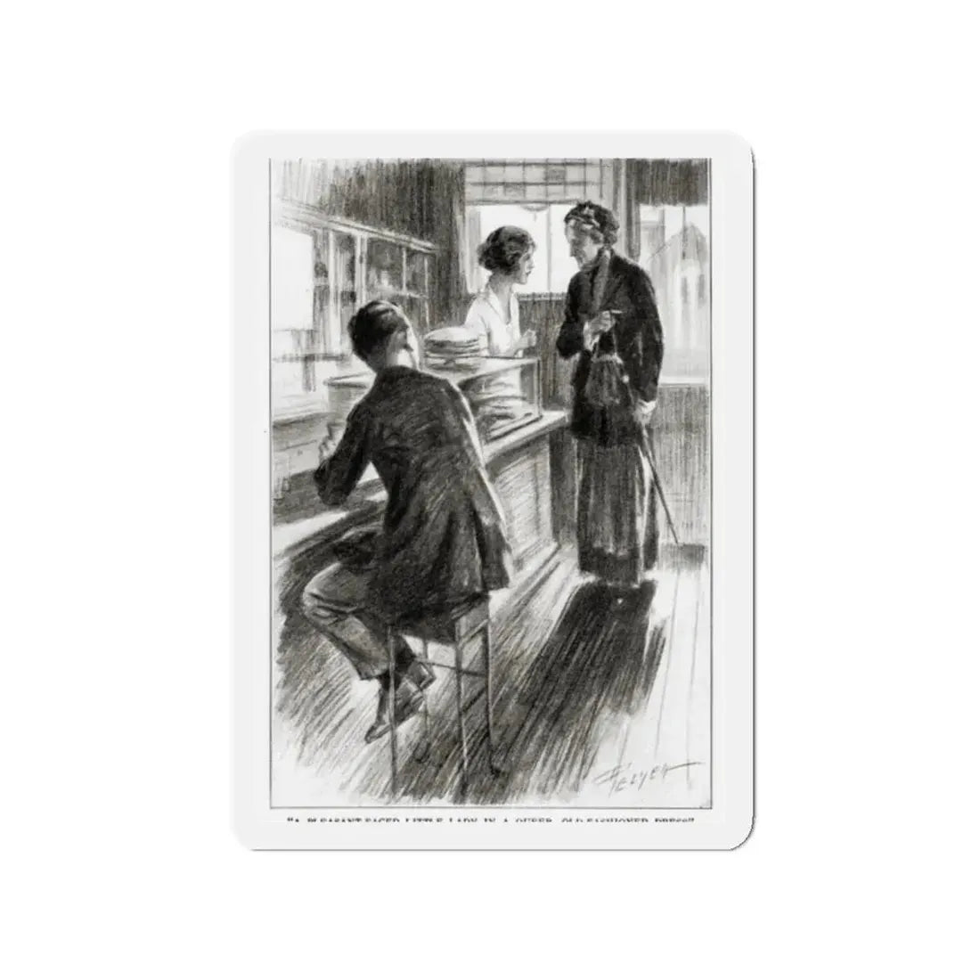 Nid and Nod (1), St. Nicholas magazine, February 1923 (Magazine Illustration) Refrigerator Magnet - The Sticker Space