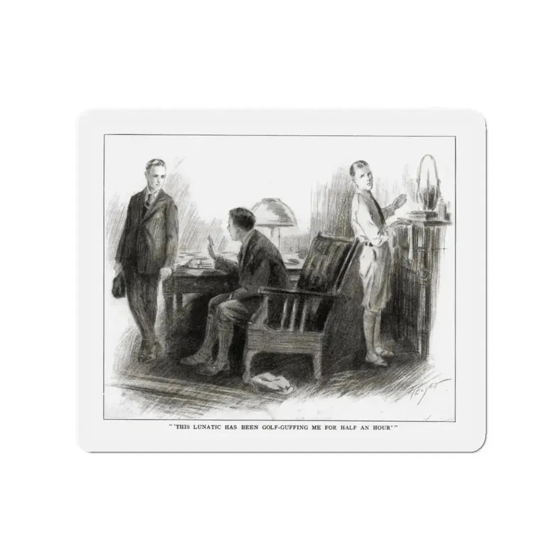 Nid and Nod (2), St. Nicholas magazine, February 1923 (Magazine Illustration) Refrigerator Magnet 3 Inch - The Sticker Space