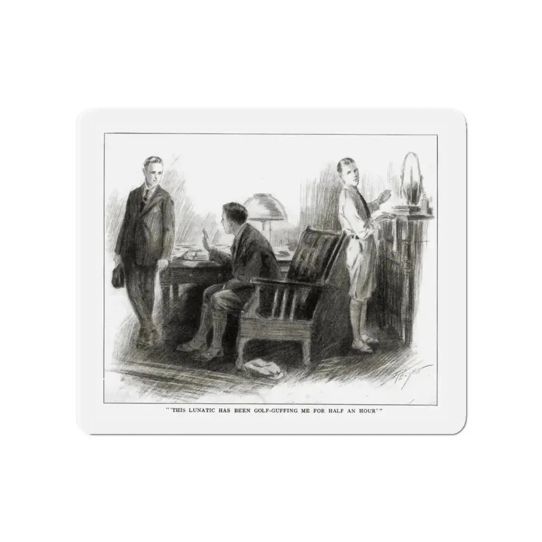 Nid and Nod (2), St. Nicholas magazine, February 1923 (Magazine Illustration) Refrigerator Magnet 4 Inch - The Sticker Space