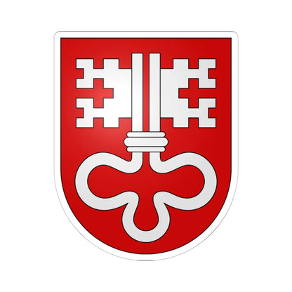 Nidwald-coat of arms (Switzerland) (Coat of Arms) STICKER Vinyl Kiss-Cut Decal 6 Inch White - The Sticker Space