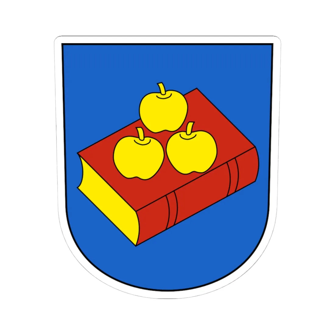 Niederbuchsiten-blazon (Switzerland) (Coat of Arms) STICKER Vinyl Kiss-Cut Decal 4 Inch White - The Sticker Space