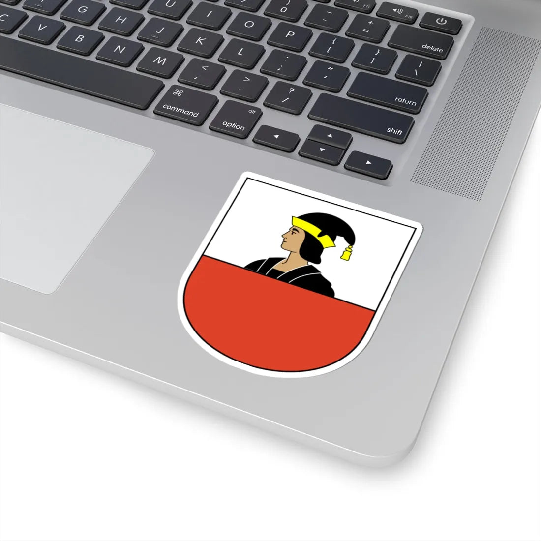 Niederhasli-blazon-side (Switzerland) (Coat of Arms) STICKER Vinyl Kiss-Cut Decal - The Sticker Space