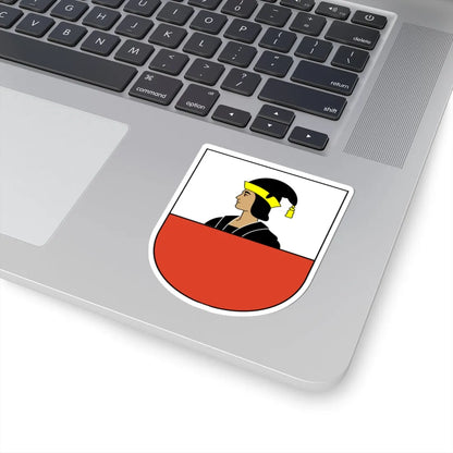 Niederhasli-blazon-side (Switzerland) (Coat of Arms) STICKER Vinyl Kiss-Cut Decal - The Sticker Space