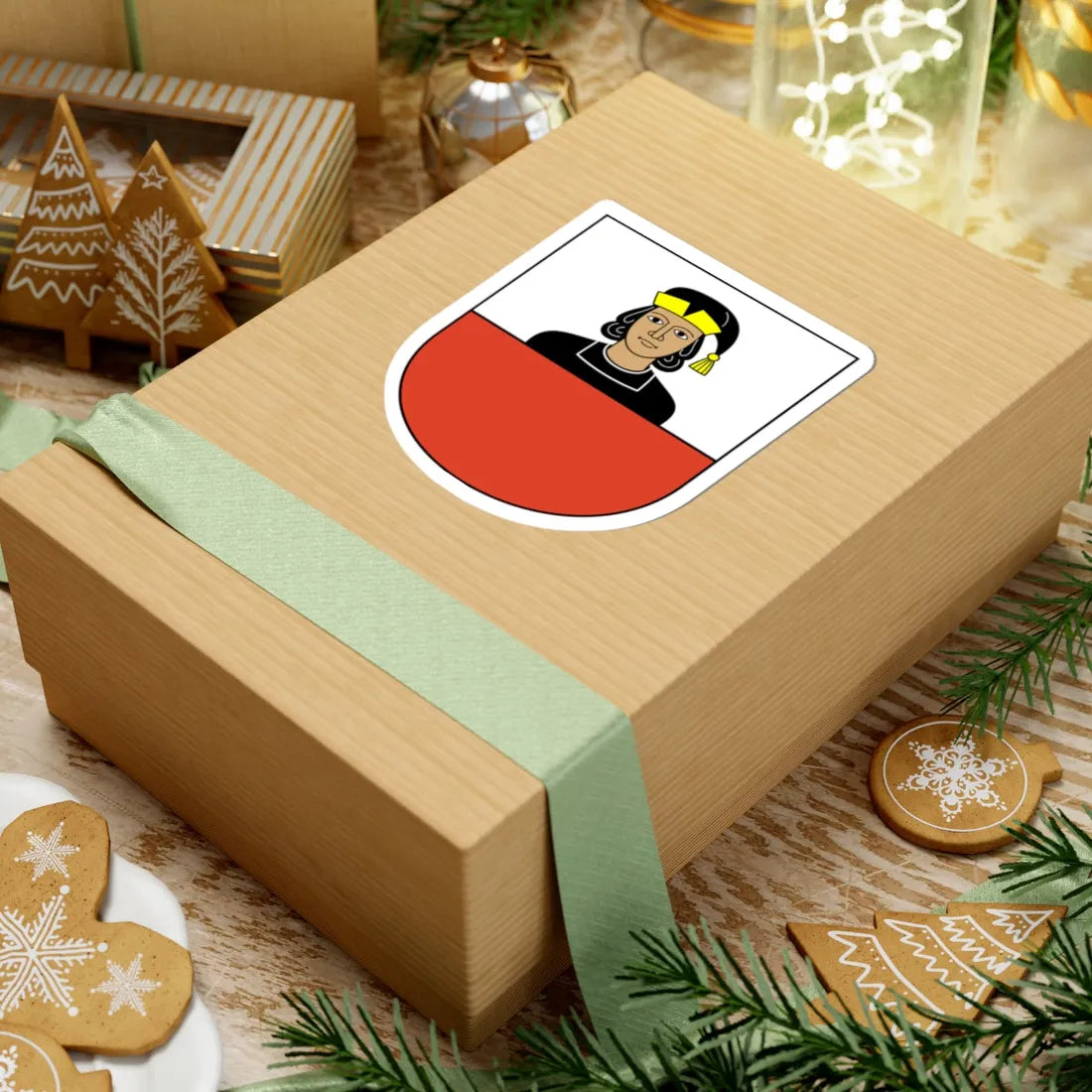 Niederhasli-blazon (Switzerland) (Coat of Arms) STICKER Vinyl Kiss-Cut Decal - The Sticker Space