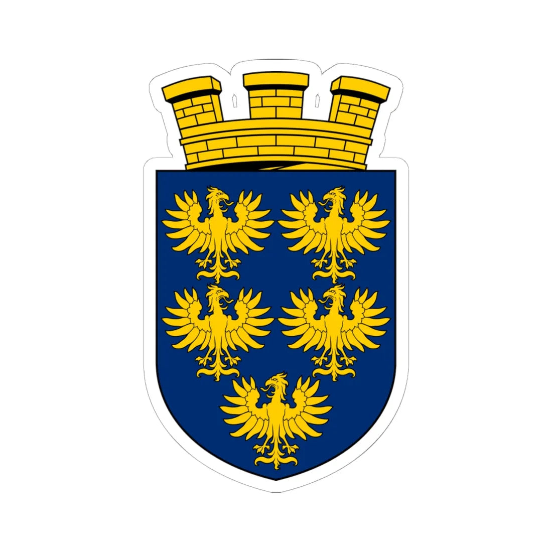 Niederösterreich CoA (Austria) (Coat of Arms) STICKER Vinyl Kiss-Cut Decal 6 Inch White - The Sticker Space