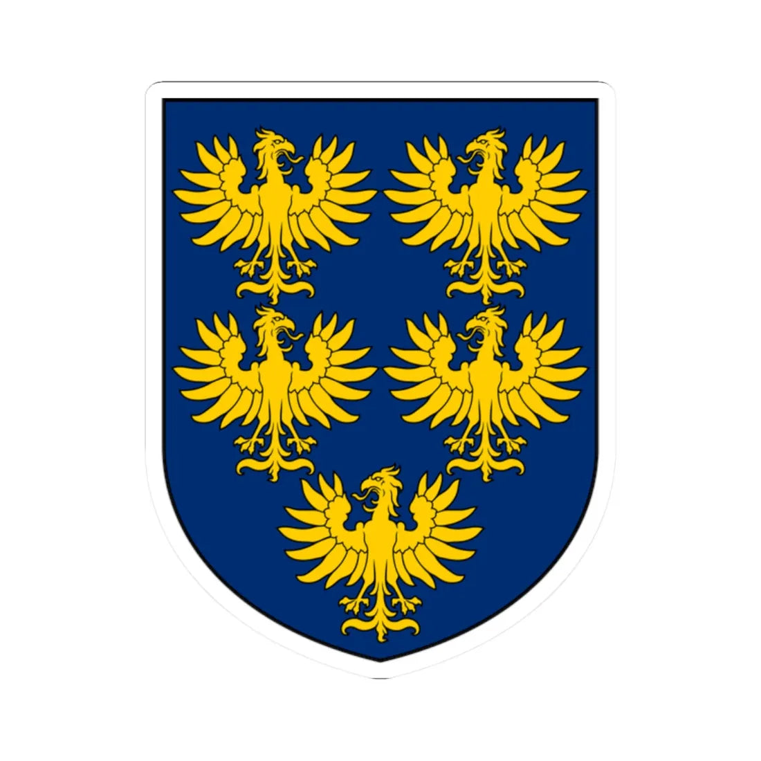 Niederösterreich CoA shield (Austria) (Coat of Arms) STICKER Vinyl Kiss-Cut Decal 2 Inch White - The Sticker Space