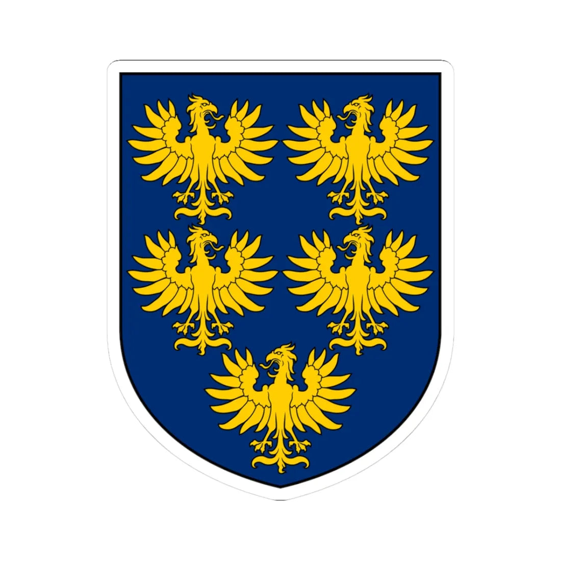 Niederösterreich CoA shield (Austria) (Coat of Arms) STICKER Vinyl Kiss-Cut Decal 3 Inch White - The Sticker Space