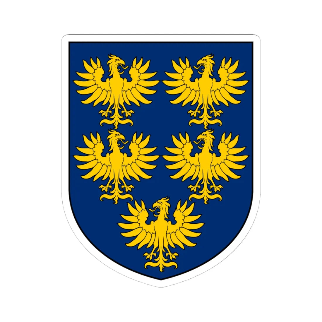 Niederösterreich CoA shield (Austria) (Coat of Arms) STICKER Vinyl Kiss-Cut Decal 4 Inch White - The Sticker Space