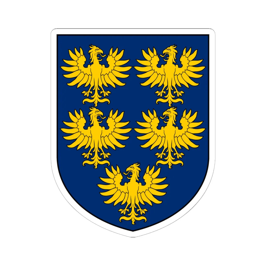 Niederösterreich CoA shield (Austria) (Coat of Arms) STICKER Vinyl Kiss-Cut Decal 6 Inch White - The Sticker Space