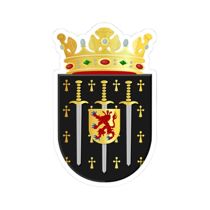 NIEDORP wapen 1971 (Netherlands) (Coat of Arms) STICKER Vinyl Kiss-Cut Decal 3 Inch White - The Sticker Space