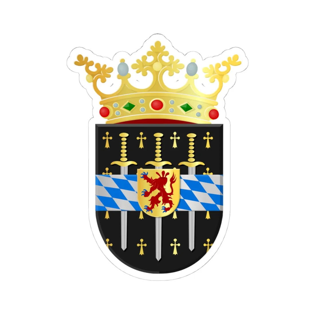 Niedorp wapen (Netherlands) (Coat of Arms) STICKER Vinyl Kiss-Cut Decal 4 Inch White - The Sticker Space