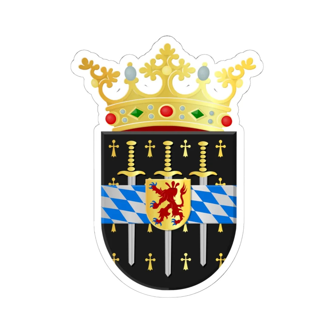 Niedorp wapen (Netherlands) (Coat of Arms) STICKER Vinyl Kiss-Cut Decal 6 Inch White - The Sticker Space