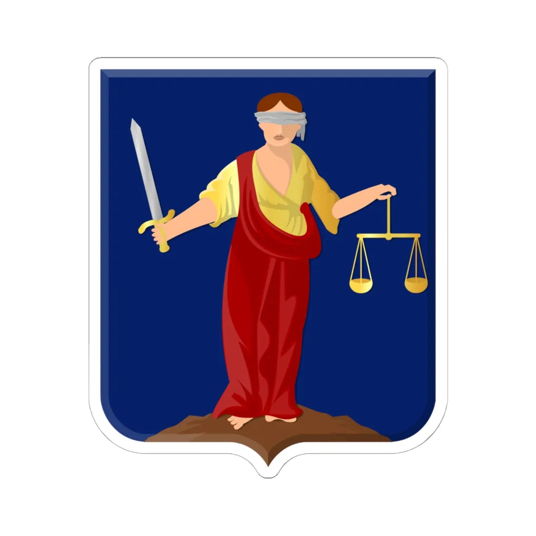 Niemandsvriend wapen HRvA (Netherlands) (Coat of Arms) STICKER Vinyl Kiss-Cut Decal 6 Inch White - The Sticker Space