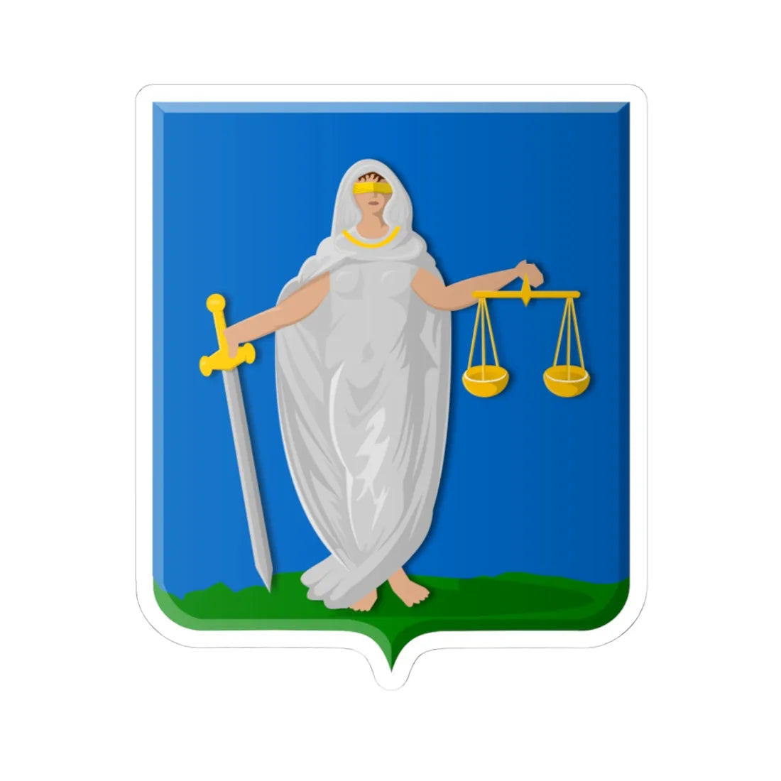 Niemandsvriend wapen (Netherlands) (Coat of Arms) STICKER Vinyl Kiss-Cut Decal 4 Inch White - The Sticker Space