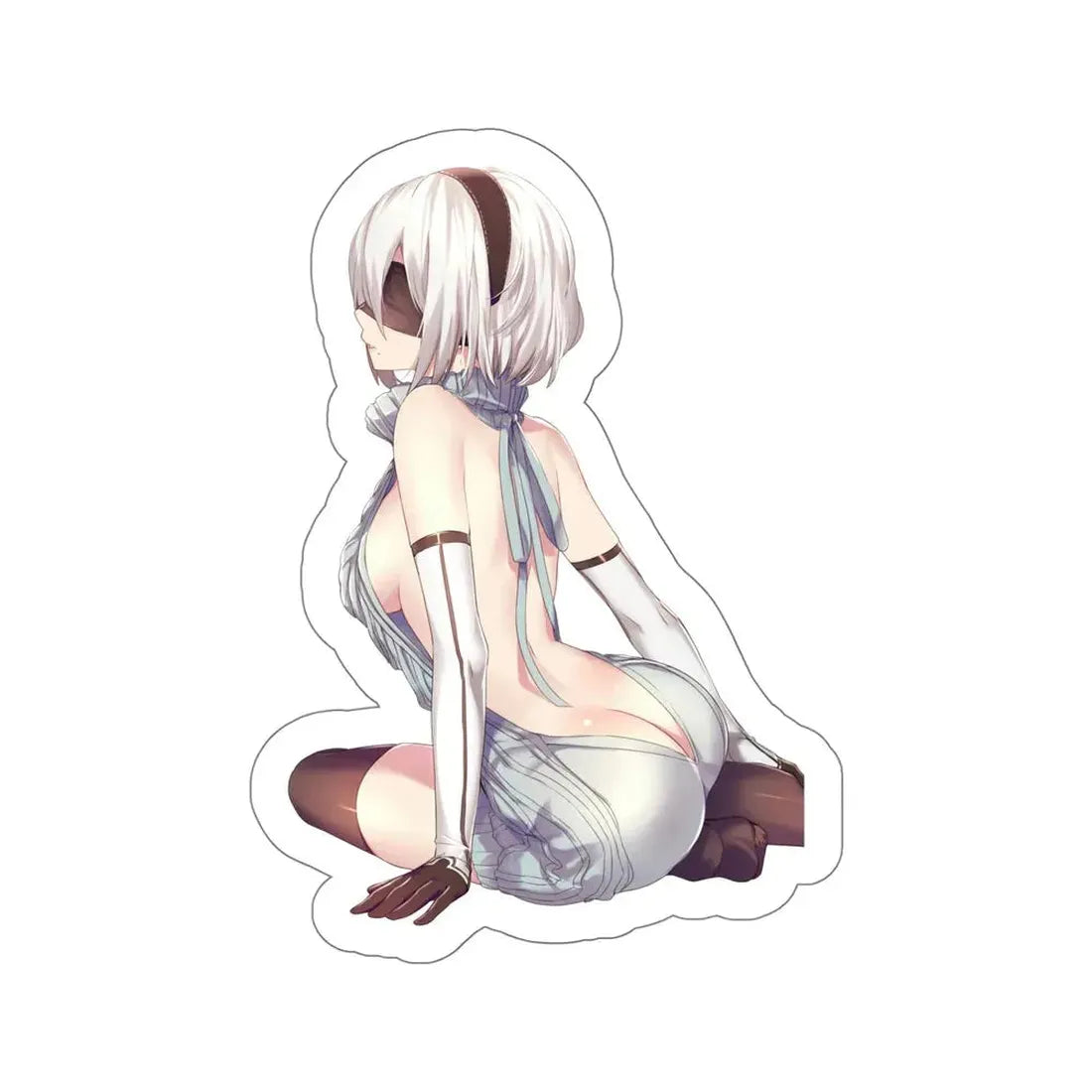 NieR Automata - 2B (Anime/Ecchi/Waifu) STICKER Vinyl Die-Cut Decal 6 Inch - The Sticker Space