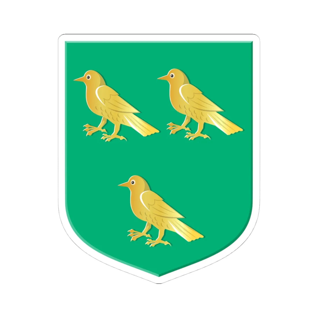 Nieuw-Lekkerland wapen (Netherlands) (Coat of Arms) STICKER Vinyl Kiss-Cut Decal 4 Inch White - The Sticker Space