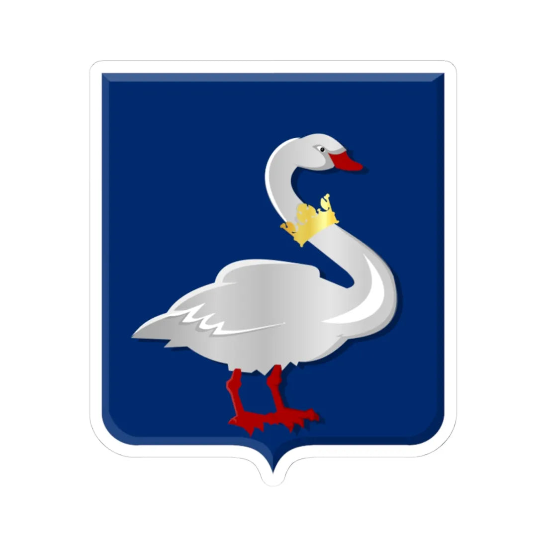 Nieuwendam wapen (Netherlands) (Coat of Arms) STICKER Vinyl Kiss-Cut Decal 4 Inch White - The Sticker Space