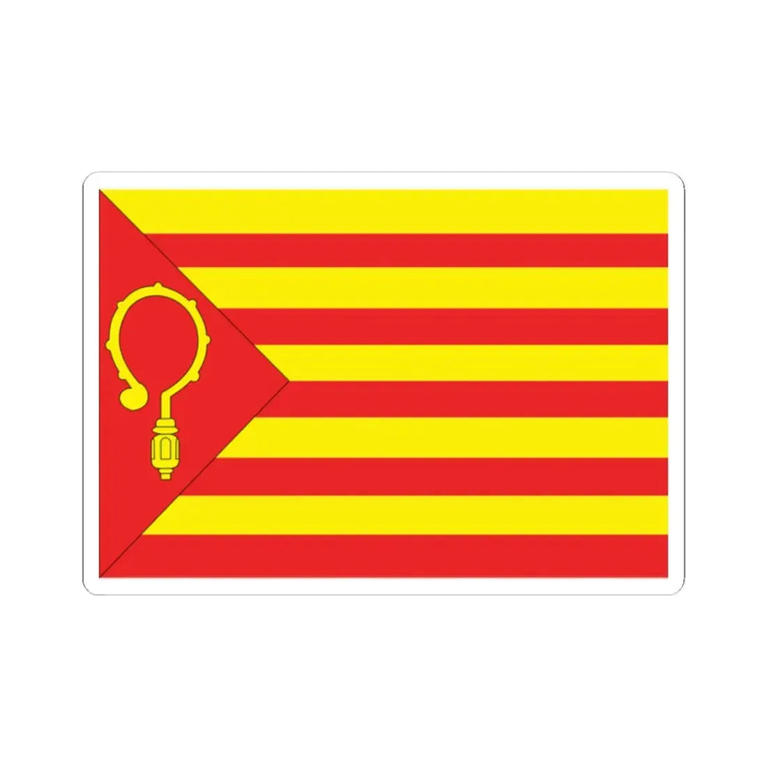 Nieuwerkerken vlag (Belgium) STICKER Vinyl Kiss-Cut Decal 2 Inch White - The Sticker Space