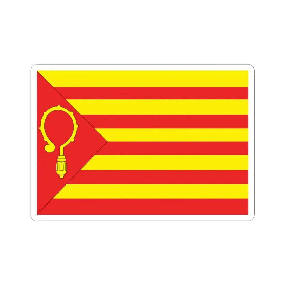 Nieuwerkerken vlag (Belgium) STICKER Vinyl Kiss-Cut Decal 6 Inch White - The Sticker Space