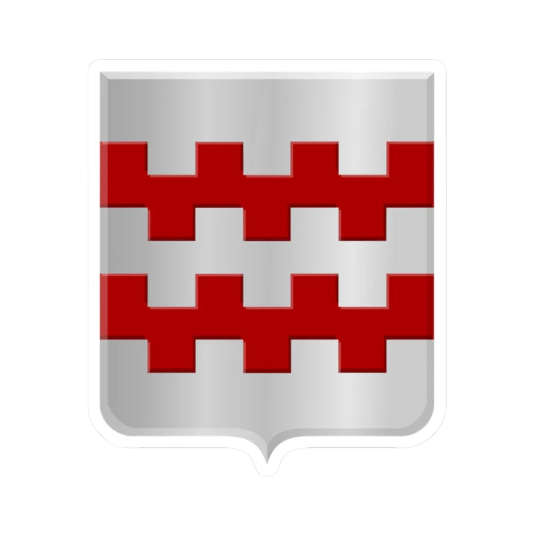 Nieuwland Zederik wapen (Netherlands) (Coat of Arms) STICKER Vinyl Kiss-Cut Decal 2 Inch White - The Sticker Space