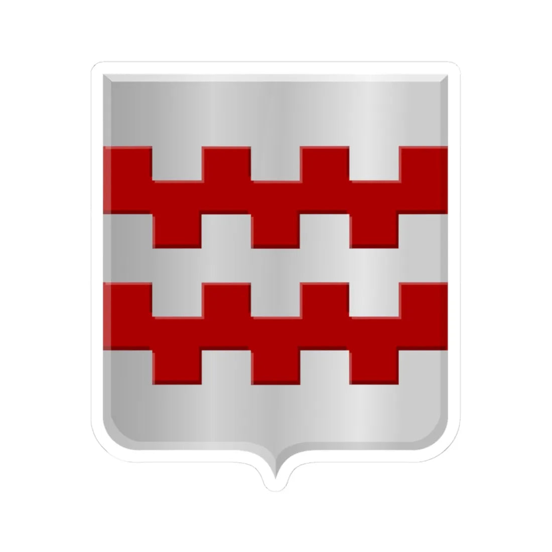 Nieuwland Zederik wapen (Netherlands) (Coat of Arms) STICKER Vinyl Kiss-Cut Decal 3 Inch White - The Sticker Space