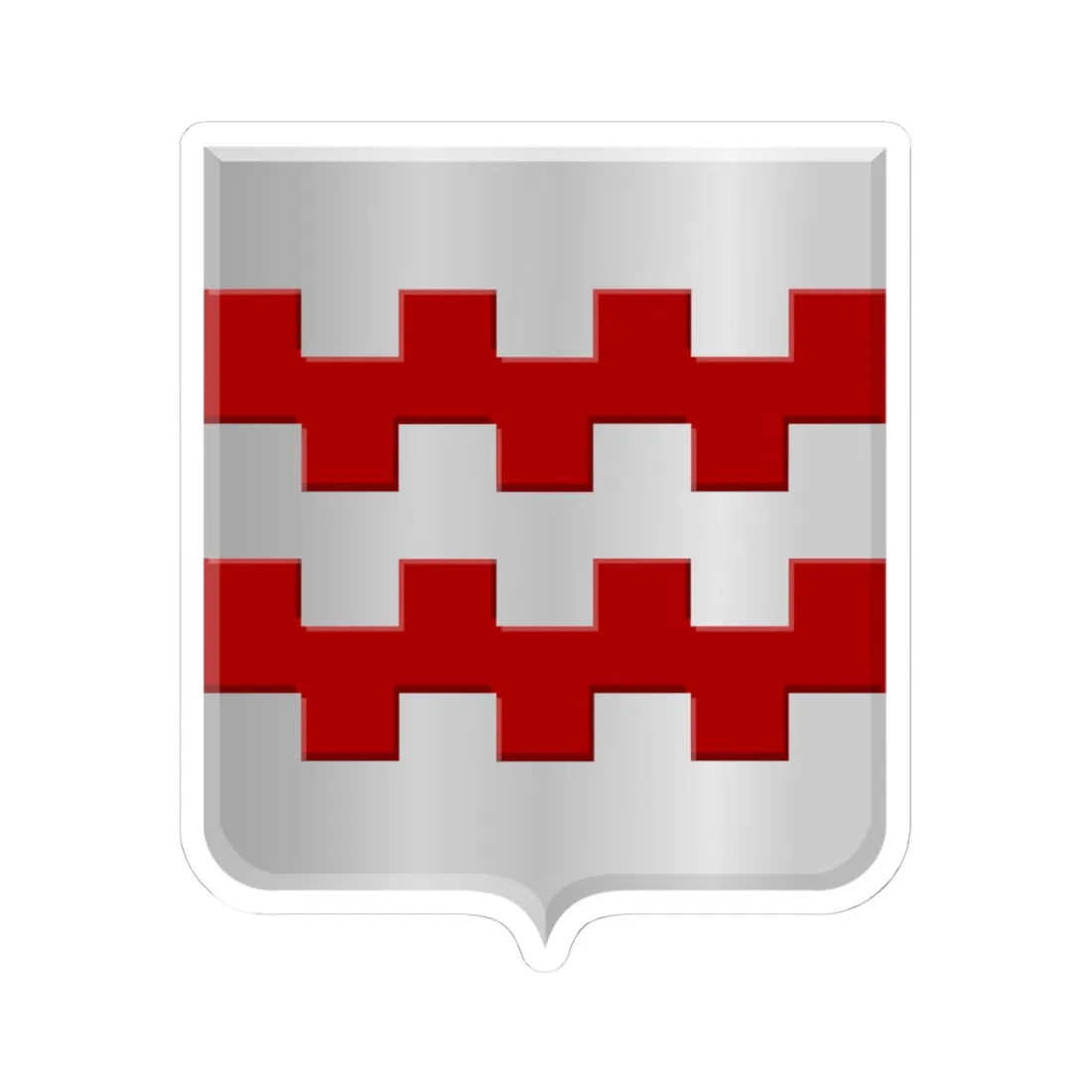 Nieuwland Zederik wapen (Netherlands) (Coat of Arms) STICKER Vinyl Kiss-Cut Decal 4 Inch White - The Sticker Space