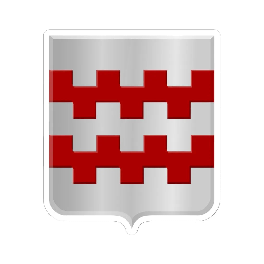 Nieuwland Zederik wapen (Netherlands) (Coat of Arms) STICKER Vinyl Kiss-Cut Decal 6 Inch White - The Sticker Space