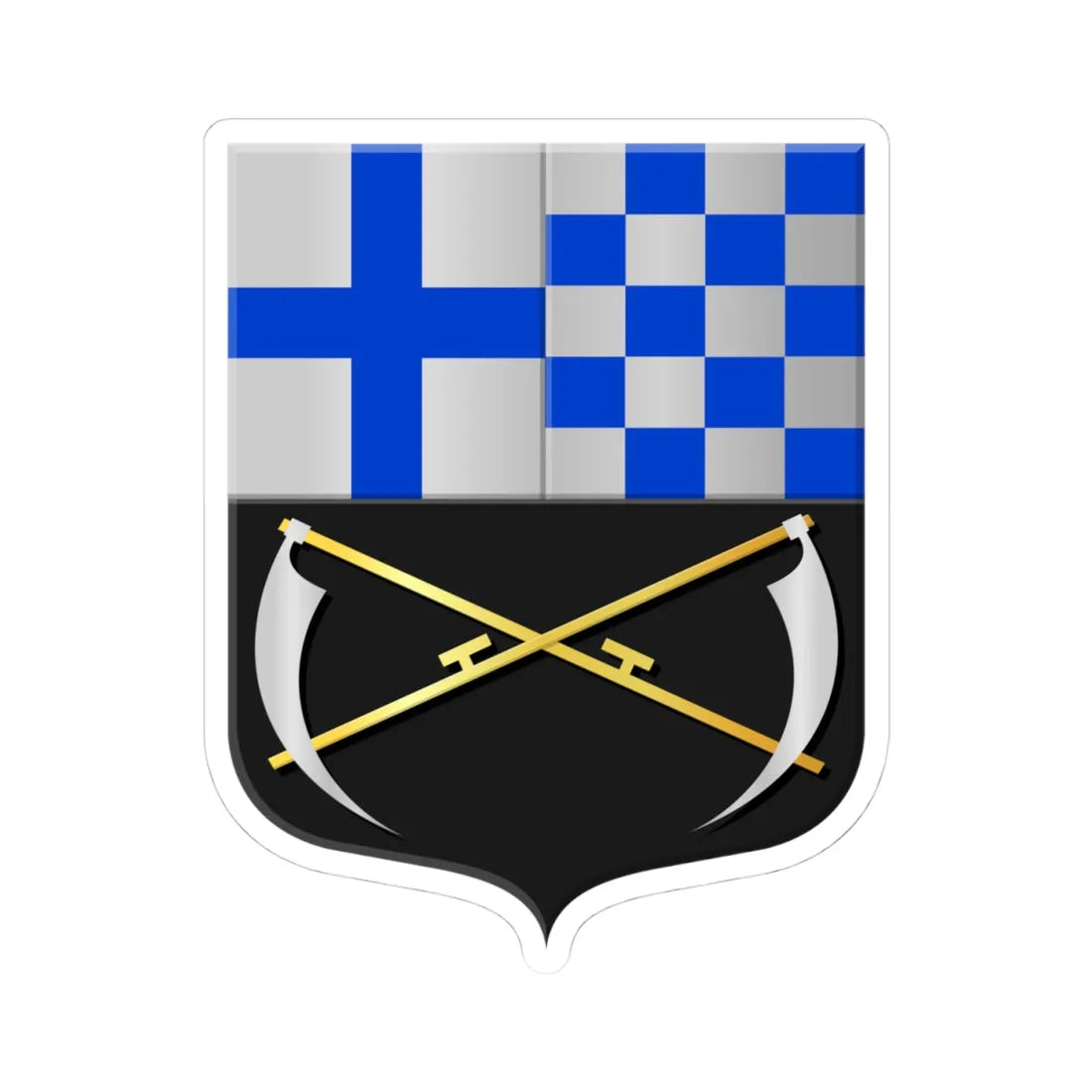 Nieuwleusen wapen (Netherlands) (Coat of Arms) STICKER Vinyl Kiss-Cut Decal 4 Inch White - The Sticker Space