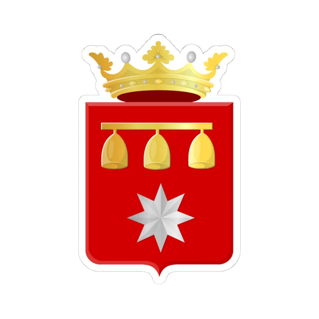 Nieuwveen wapen (Netherlands) (Coat of Arms) STICKER Vinyl Kiss-Cut Decal 4 Inch White - The Sticker Space