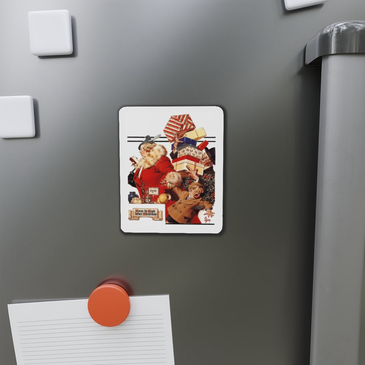 Night Before X-Mas, 1936 (Magazine Illustration) Refrigerator Magnet-The Sticker Space