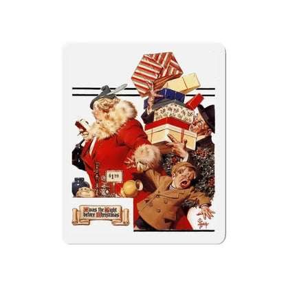 Night Before X-Mas, 1936 (Magazine Illustration) Refrigerator Magnet 5 Inch - The Sticker Space