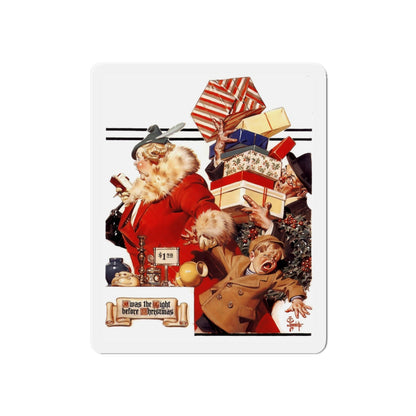 Night Before X-Mas, 1936 (Magazine Illustration) Refrigerator Magnet-6 × 6"-The Sticker Space