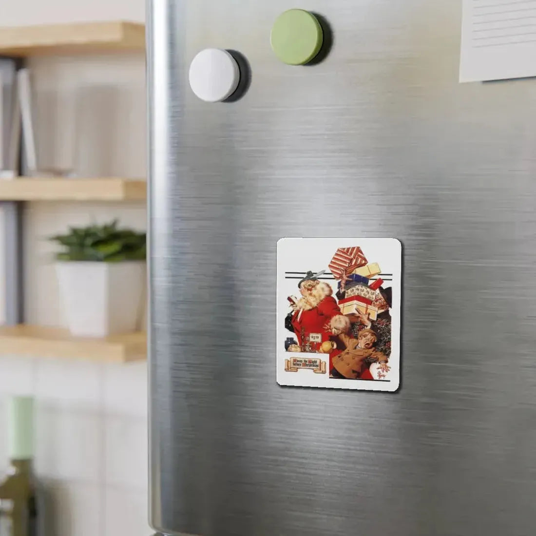 Night Before X-Mas, 1936 (Magazine Illustration) Refrigerator Magnet - The Sticker Space