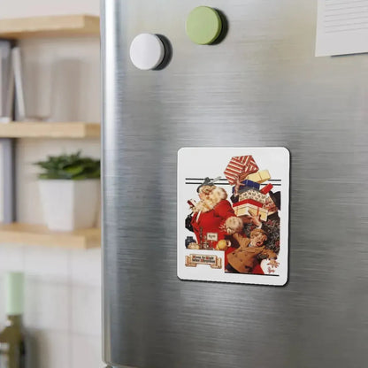 Night Before X-Mas, 1936 (Magazine Illustration) Refrigerator Magnet - The Sticker Space