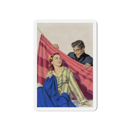 Night Bus, 1951 (Magazine Illustration) Refrigerator Magnet 5 Inch - The Sticker Space