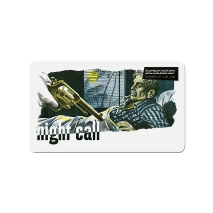 Night Call by M. Cameron Pollock, The Man magazine, 1952 (Magazine Illustration) Refrigerator Magnet - The Sticker Space